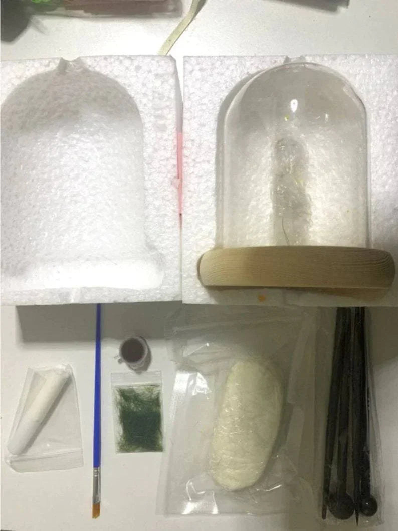 MagicalGlow - Mushroom Glass Cloche Night Light