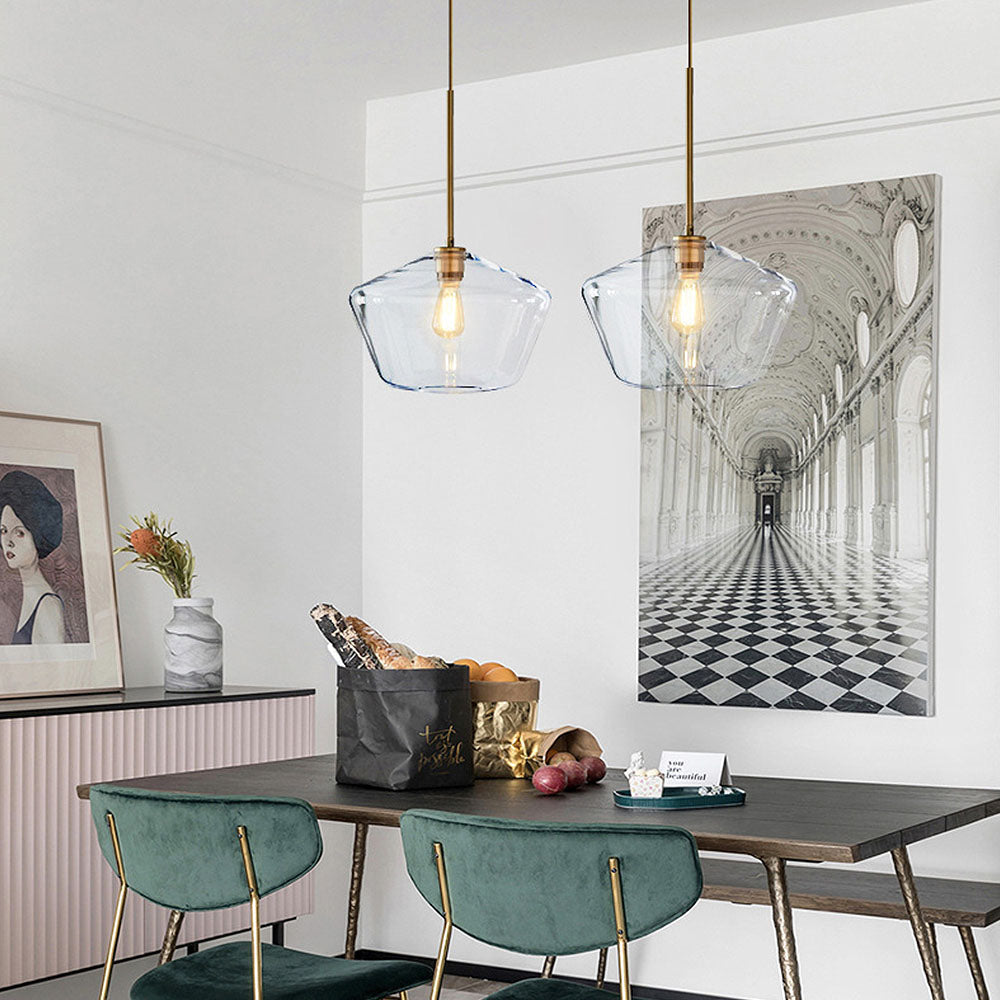 LumaGlow - Elegant Pendant Light made of Clear Glass