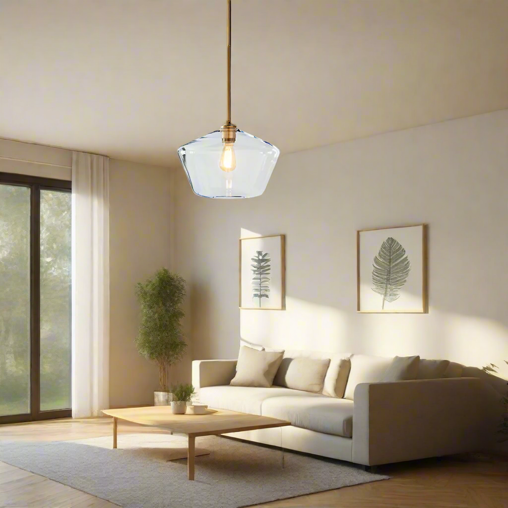 LumaGlow - Elegant Pendant Light made of Clear Glass