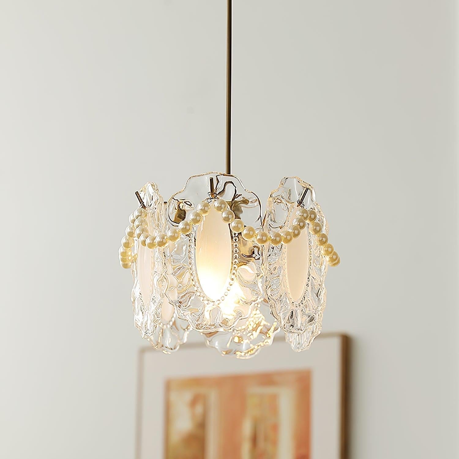 Aurora Vintage Pendant Light with Floral Details