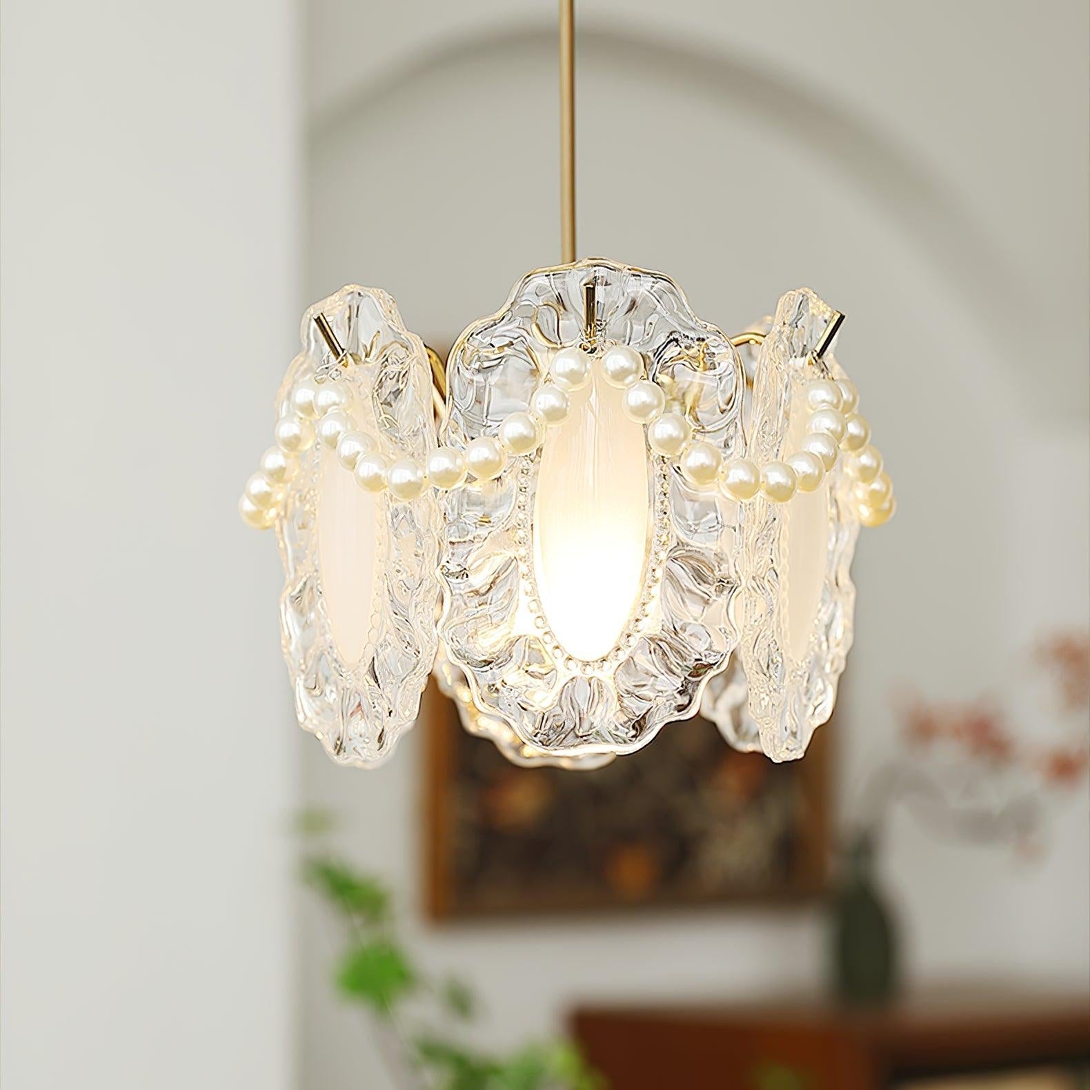 Aurora Vintage Pendant Light with Floral Details