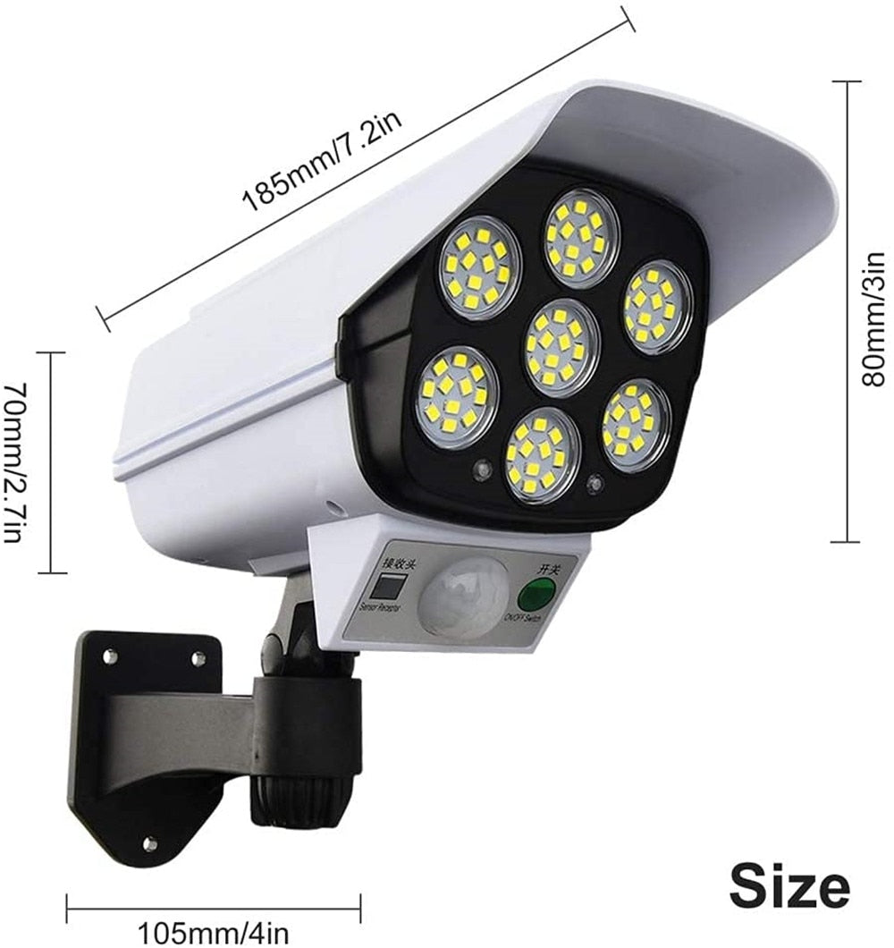 SafeCam - Solar Detector LED Spotlight with Security Camera Design