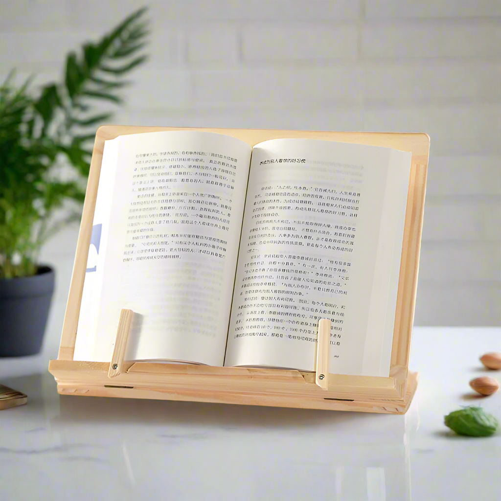 WoodCraft- Minimalist Light Wooden Book and Laptop Stand