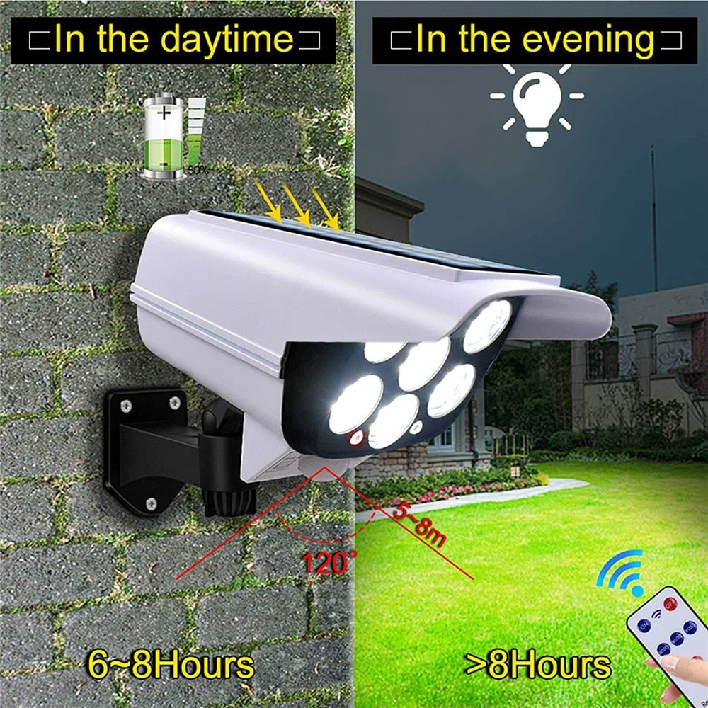 SafeCam - Solar Detector LED Spotlight with Security Camera Design