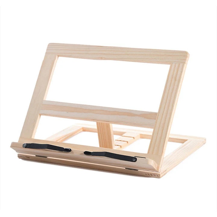 WoodCraft- Minimalist Light Wooden Book and Laptop Stand
