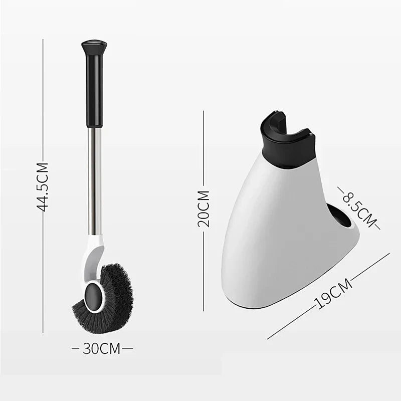 CurveClean - Hygienic Toilet Bowl Brush with Holder