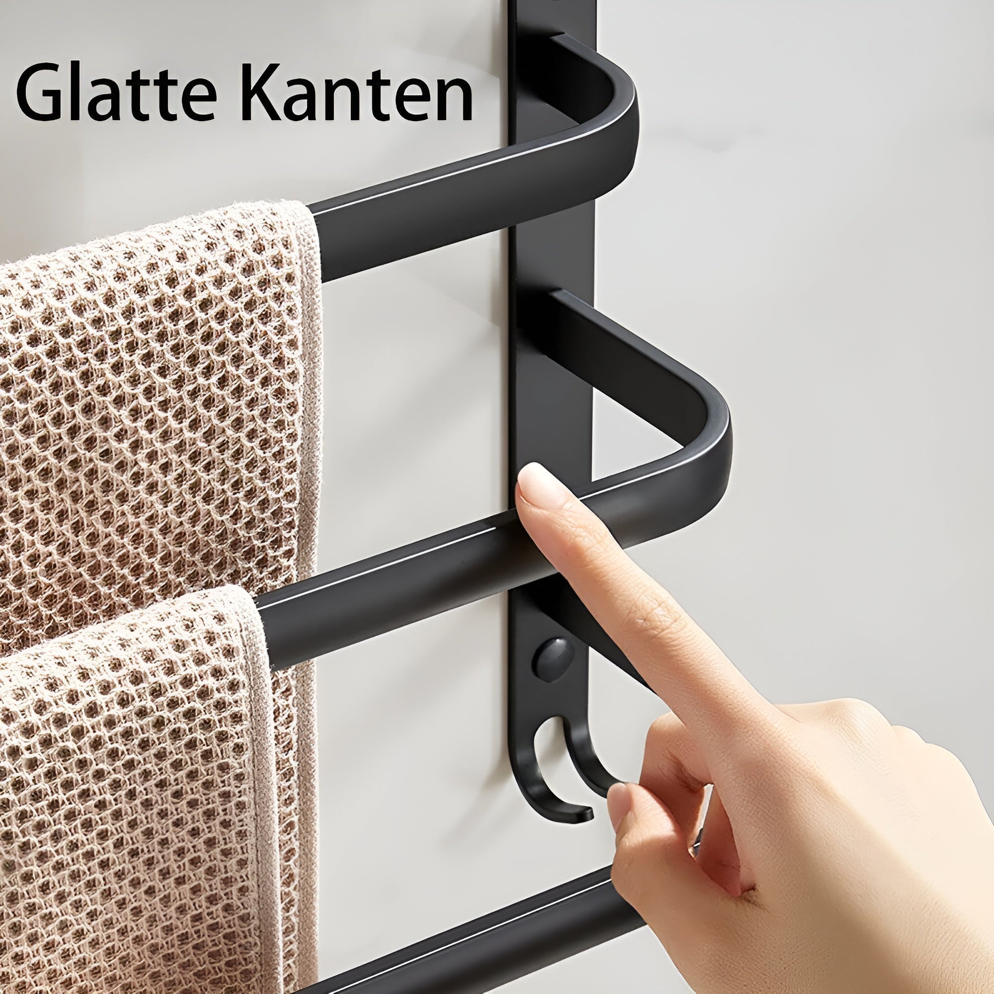 Larsen 3-Tier Space-Saving Wall Towel Holder