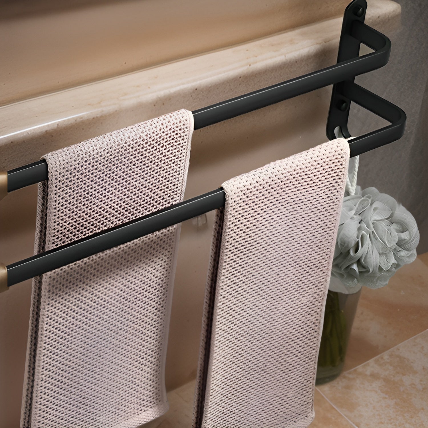 Larsen 3-Tier Space-Saving Wall Towel Holder