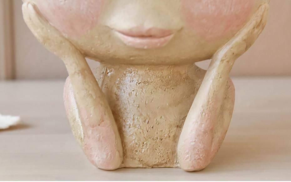 BloomCharm Artistic Face Planter – Stylish Decorative Flower Pot