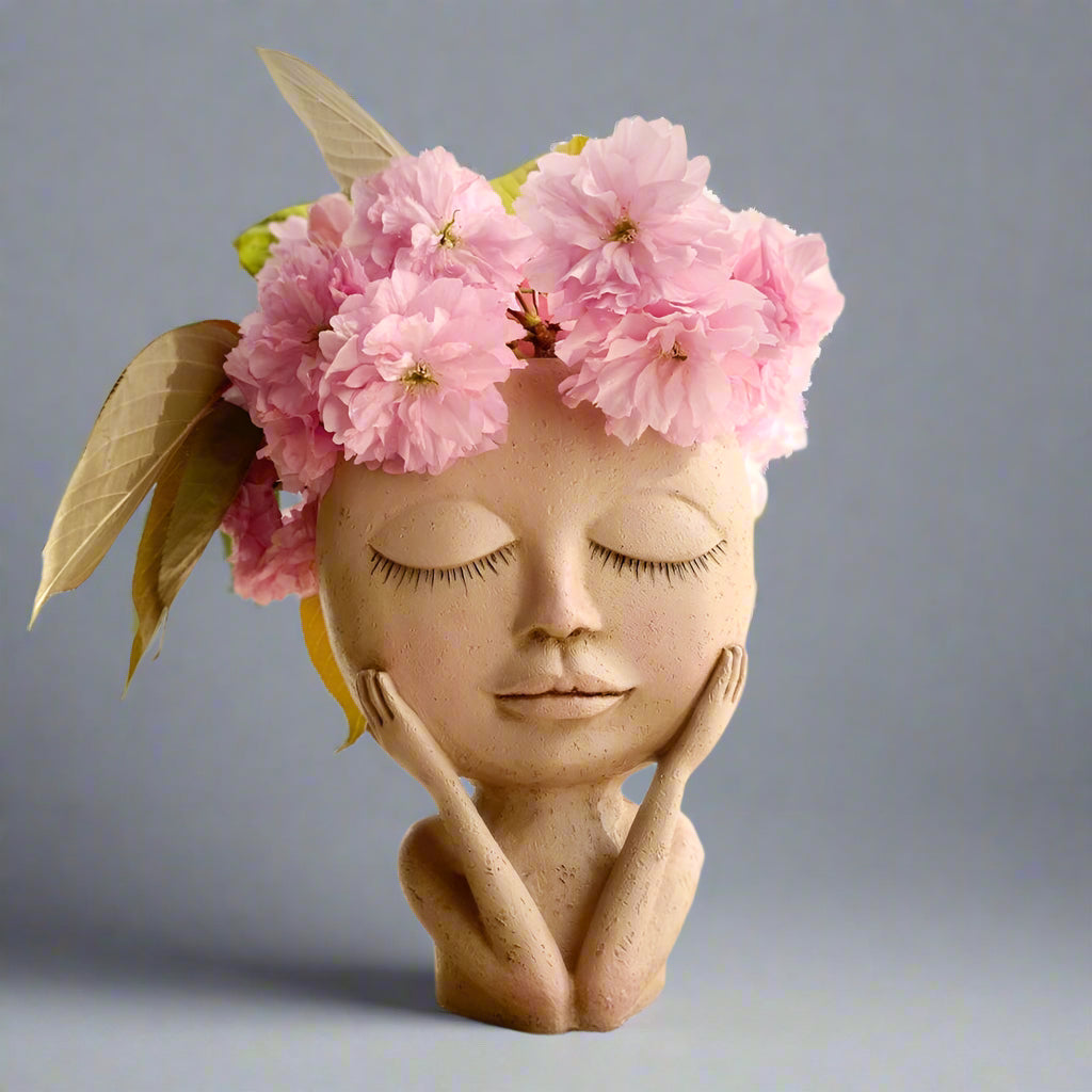 BloomCharm Artistic Face Planter – Stylish Decorative Flower Pot