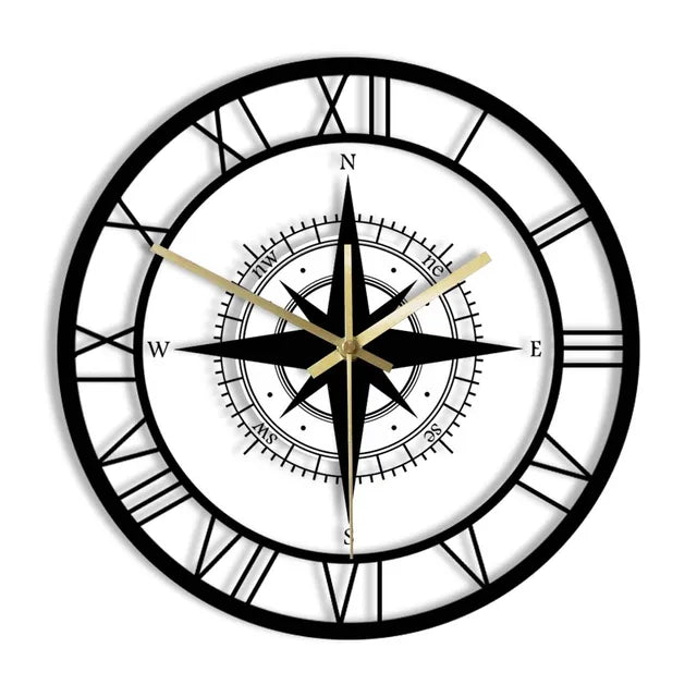 NauticaTime - Stylish compass wall clock