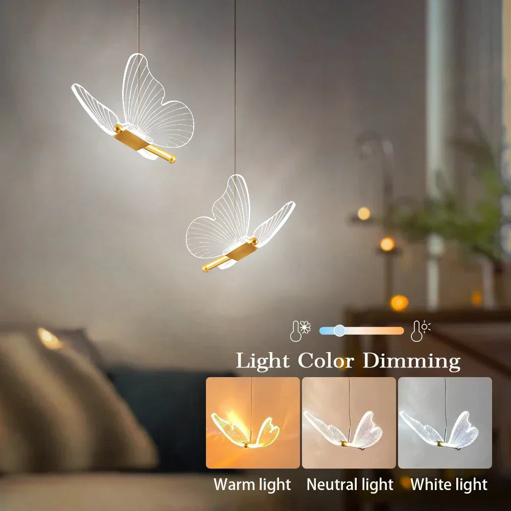 LumiFly - Elegant Butterfly LED Pendant Lights