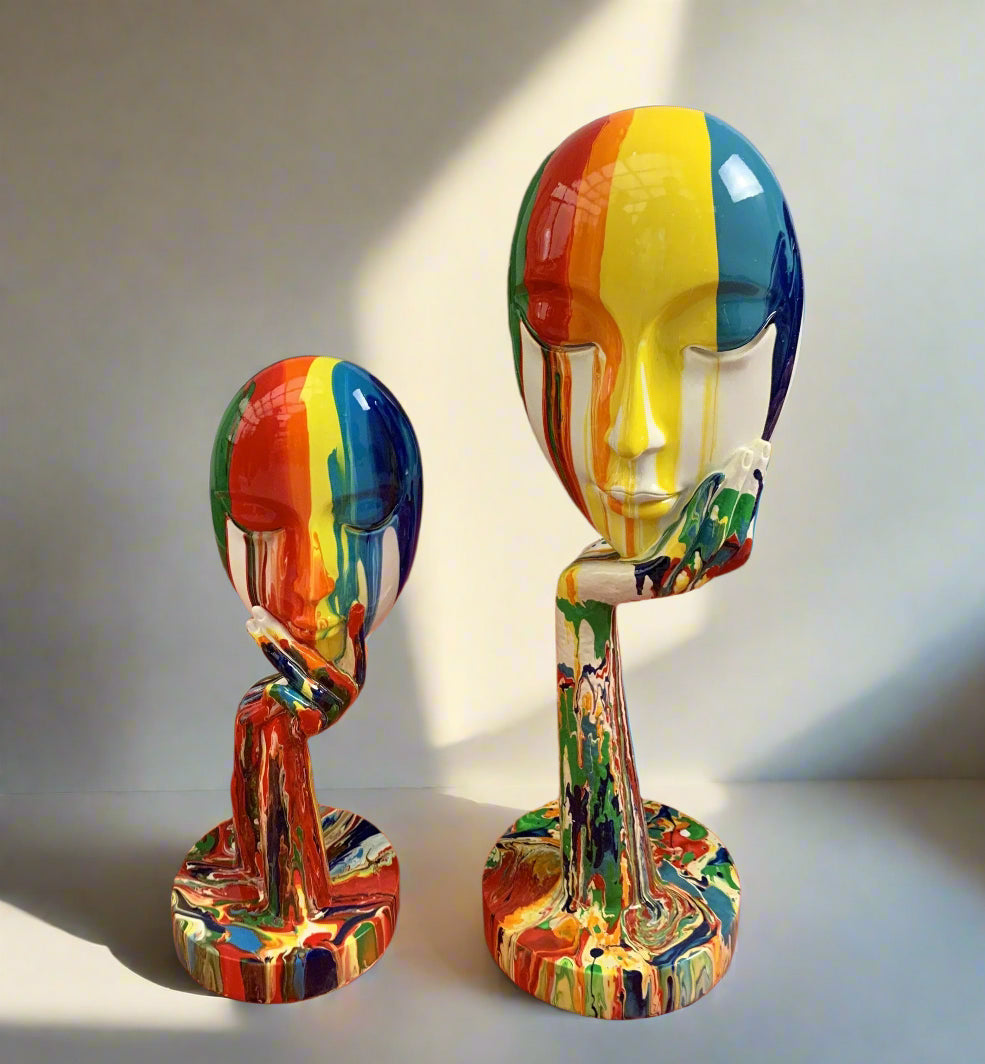 Modern Colorful Female Face Wall Art – Unique Home Decor