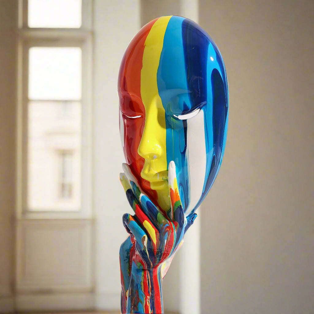 Modern Colorful Female Face Wall Art – Unique Home Decor