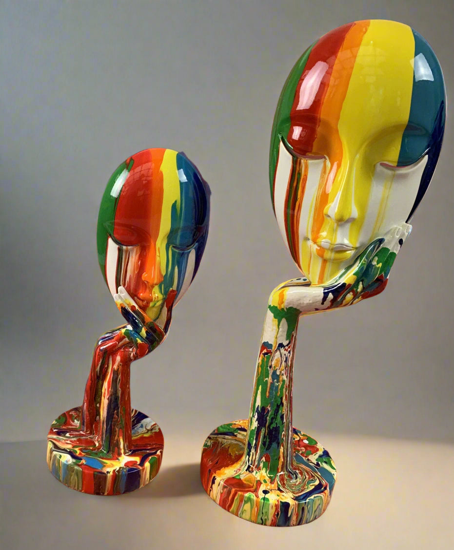 Modern Colorful Female Face Wall Art – Unique Home Decor