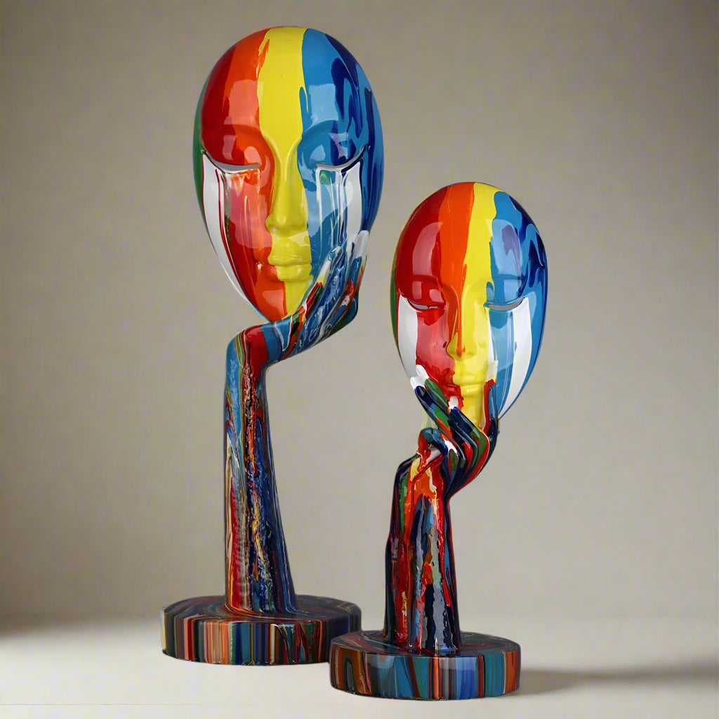 Modern Colorful Female Face Wall Art – Unique Home Decor