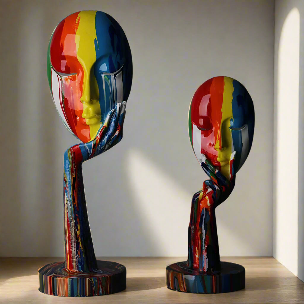 Modern Colorful Female Face Wall Art – Unique Home Decor