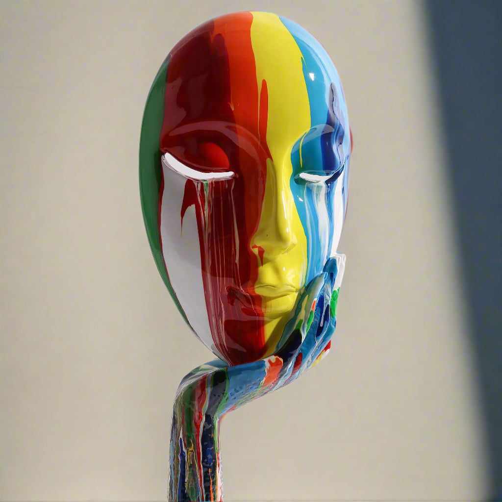 Modern Colorful Female Face Wall Art – Unique Home Decor