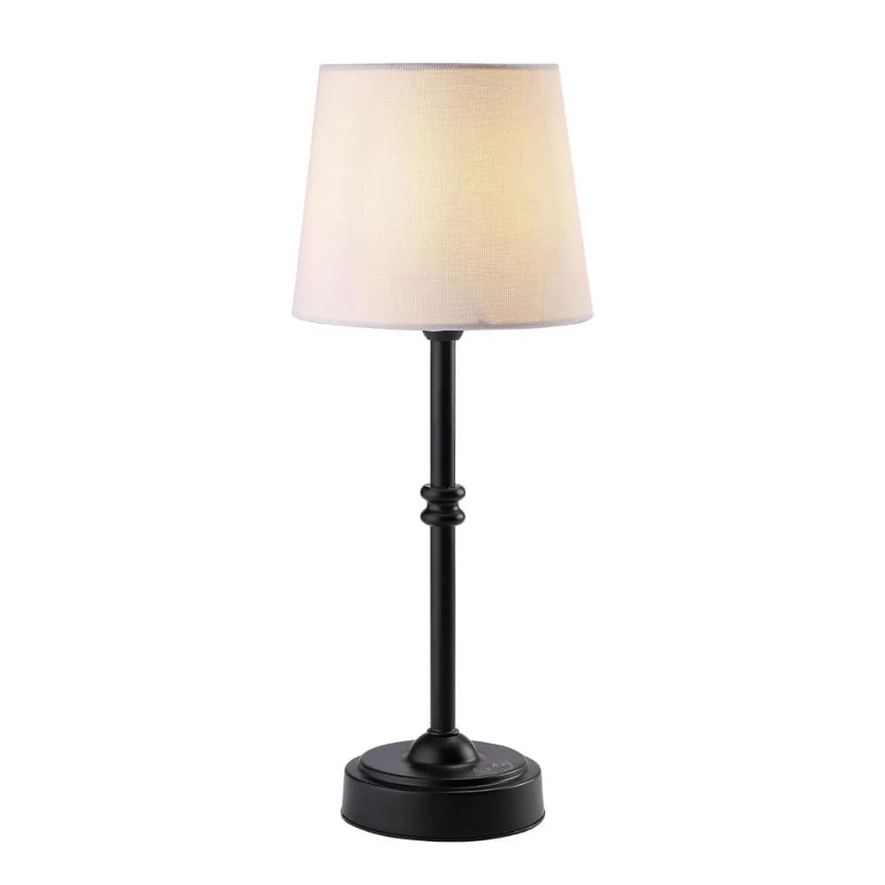 LumiGlow - Elegant Table Lamp with Off-White Linen Shade