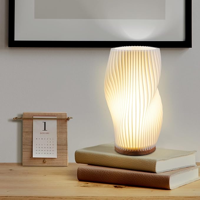 WaveLume - Modern Pleated Table Lamp with Sculptural Design