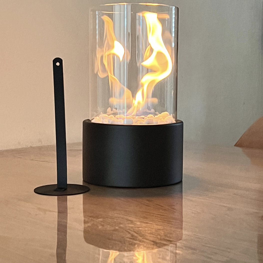 GlowFlame – Elegant Tabletop Bioethanol Fireplace