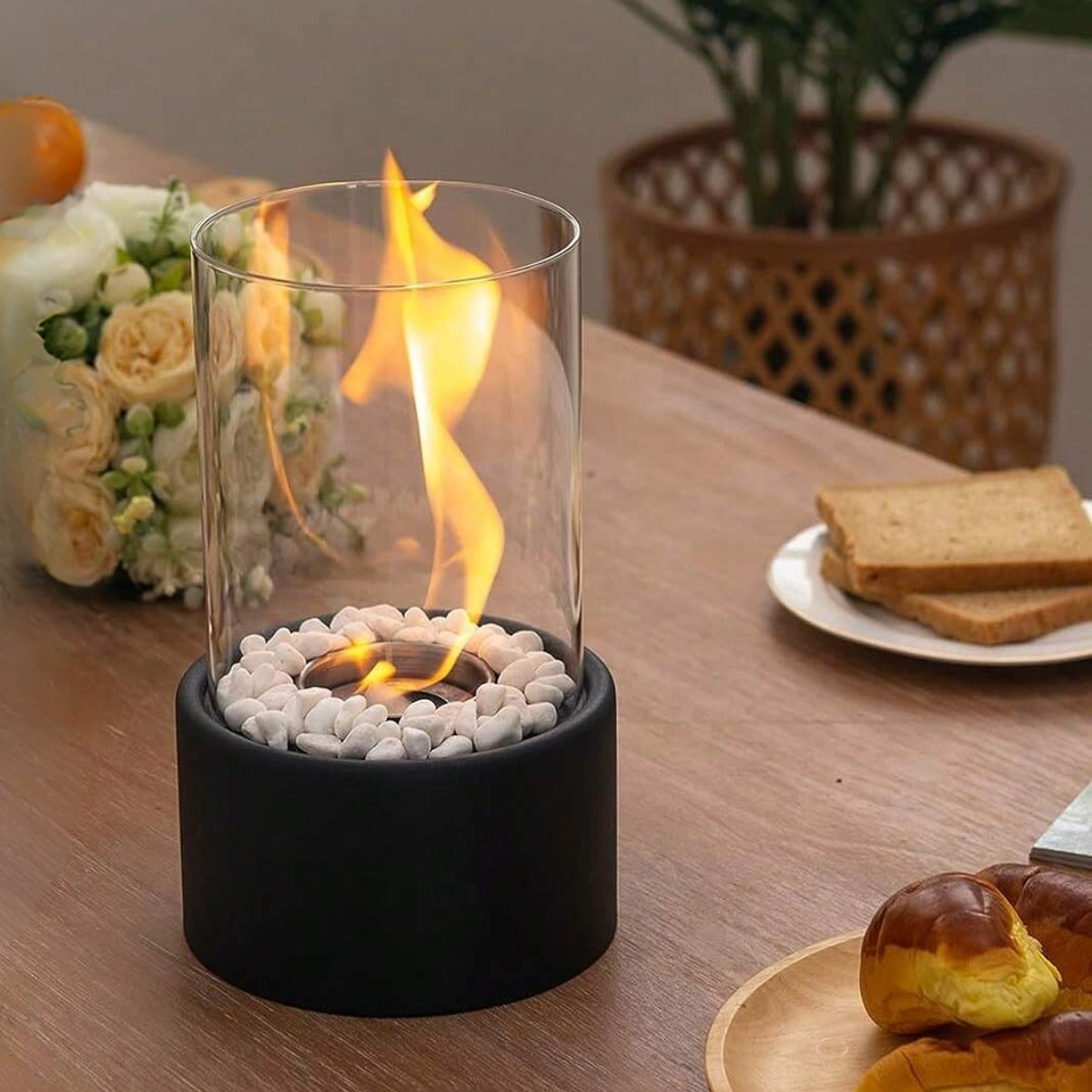 GlowFlame – Elegant Tabletop Bioethanol Fireplace