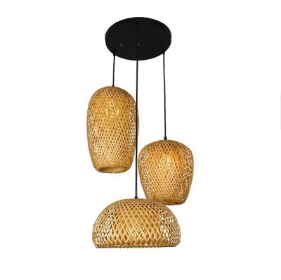NaturalElegance - Warm Woven Rattan Pendant Light