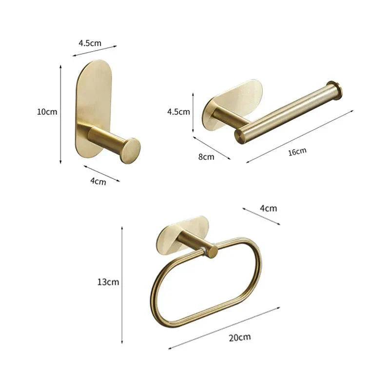 GoldenLuxe - Non-Drilling Bathroom Accessory Set