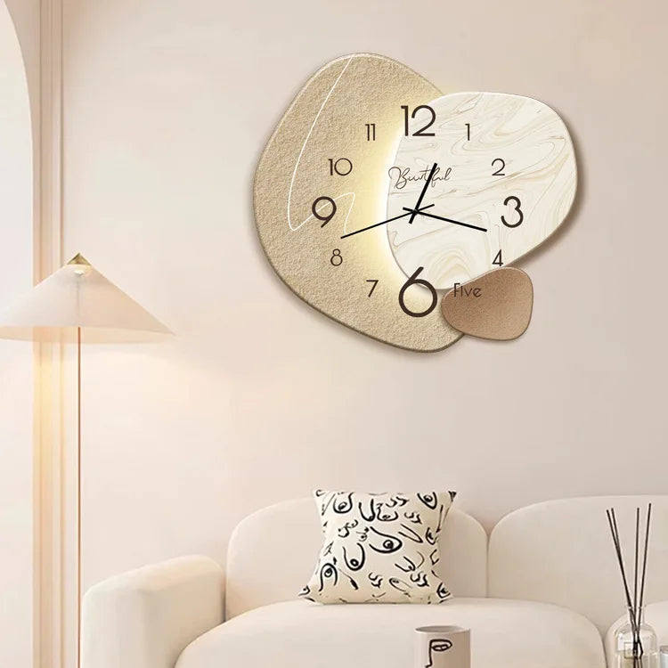 ArtTime – Modern Abstract Wall Clock with Marble Accent