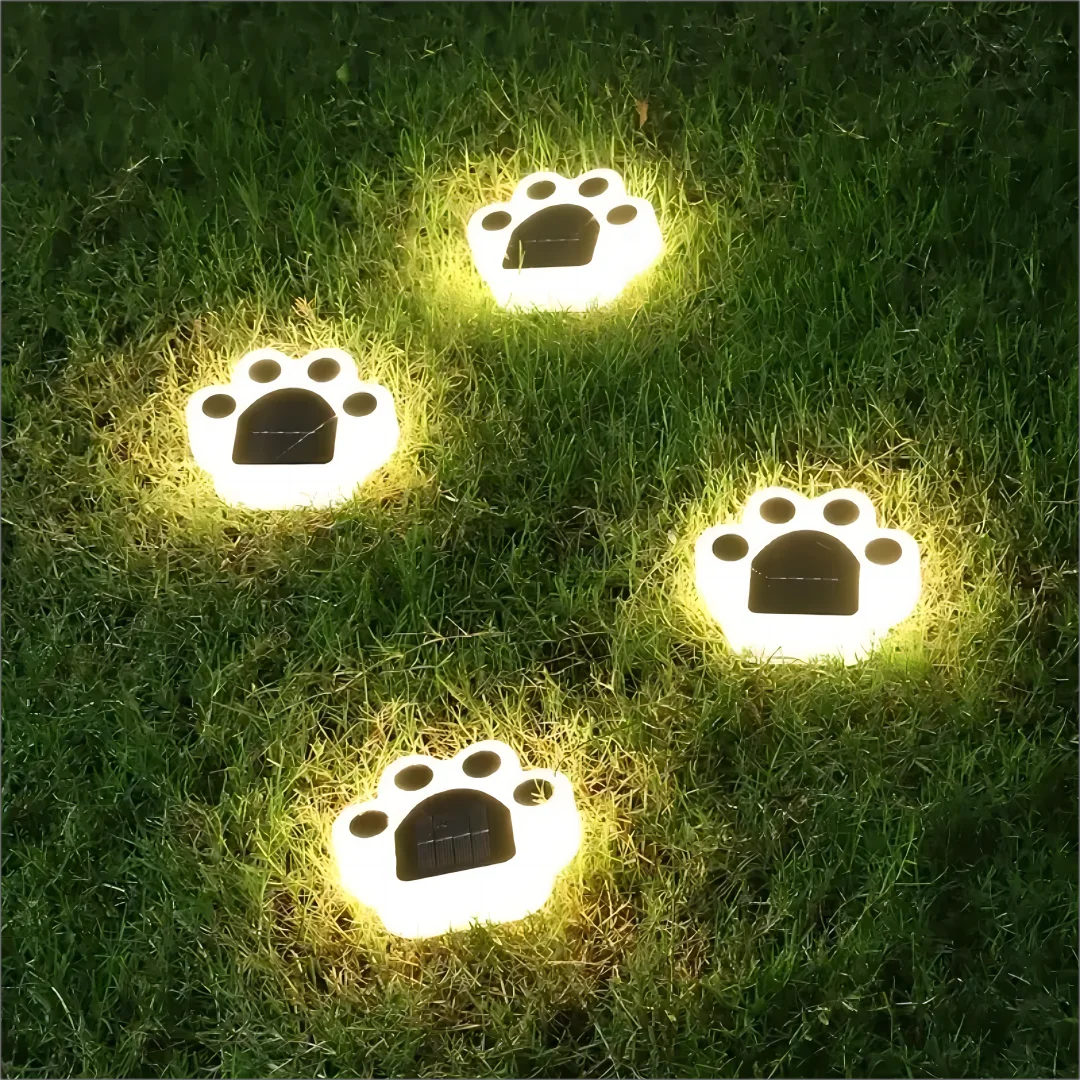 PawGlow - Solar-Powered Paw Print Pathway Lights