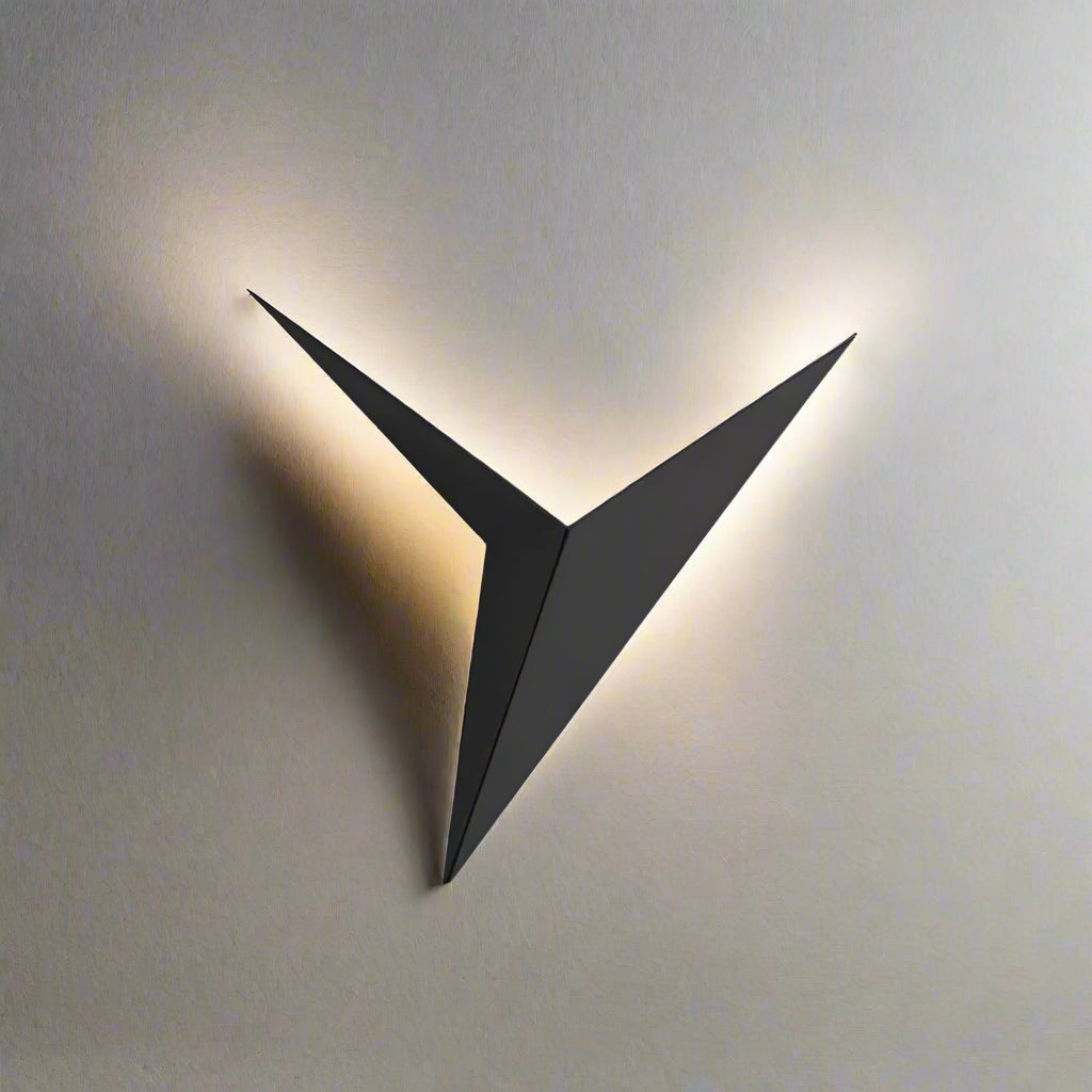 GeoGlow - Modern Triangular Wall Sconces with Sculptural Design