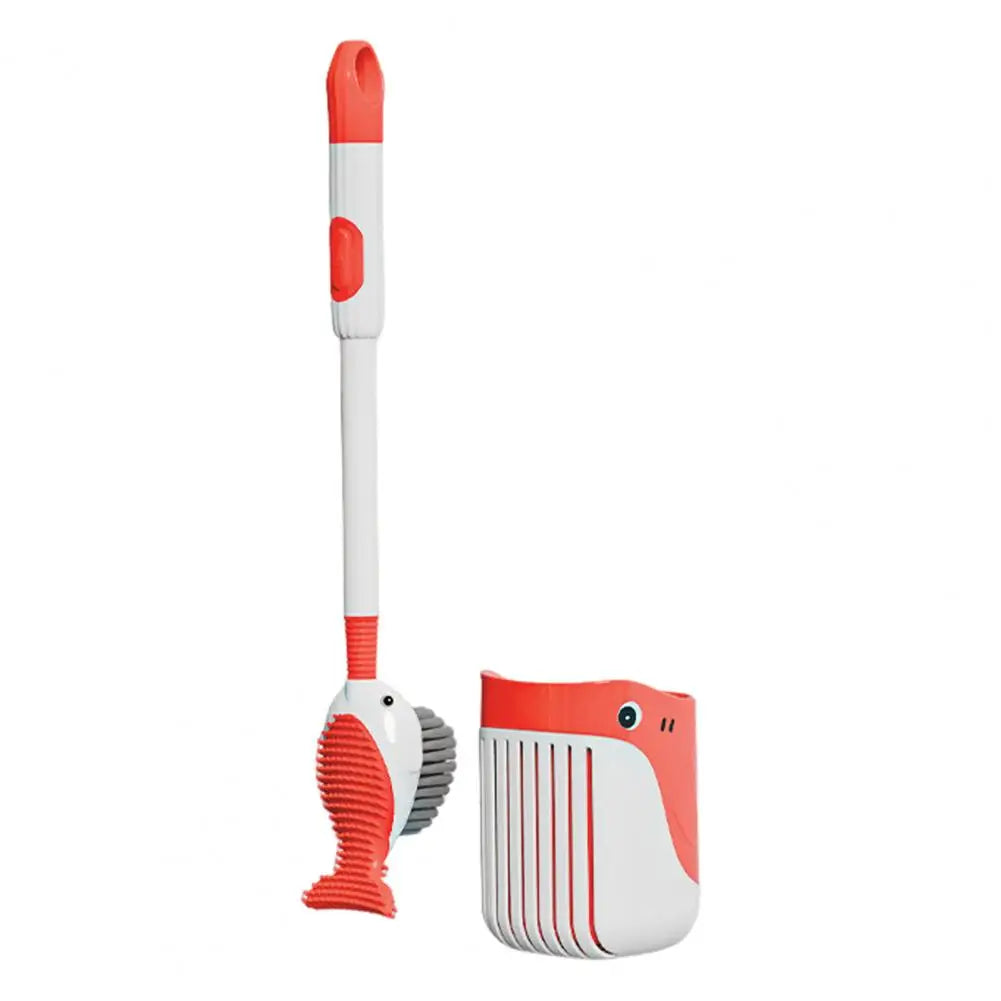 AquaScrub - Fish-Shaped Toilet Brush with Hygienic Holder