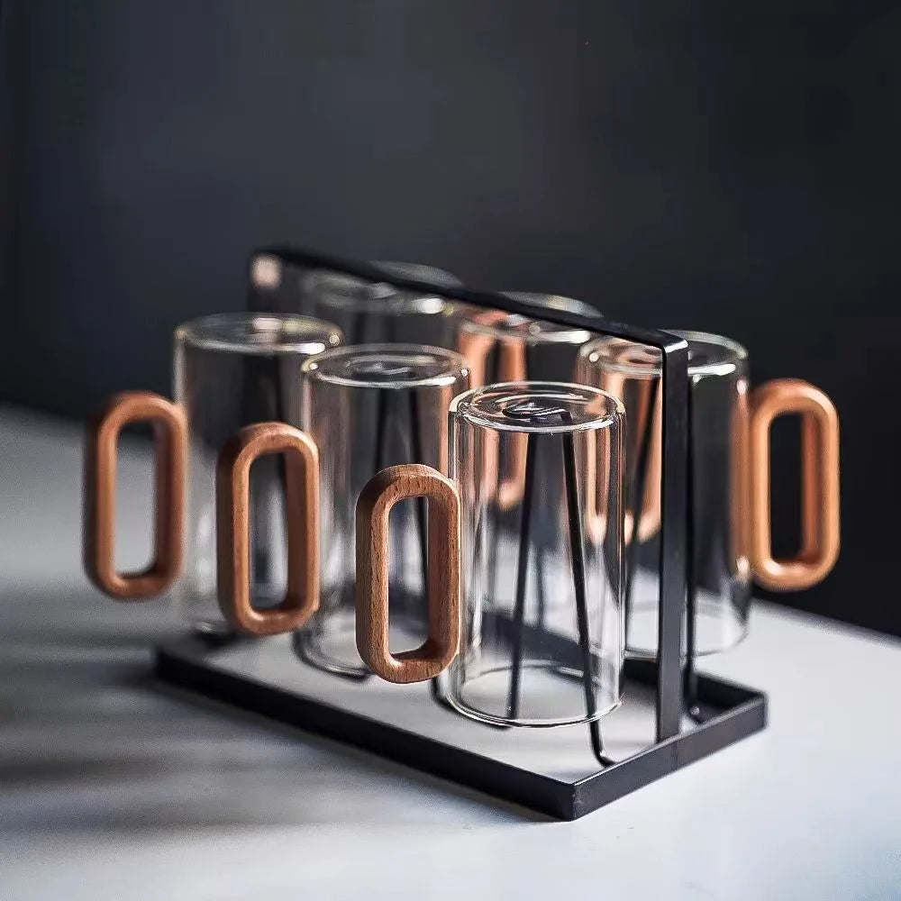 LuxeBrew- Modern Elegance Glass Mug