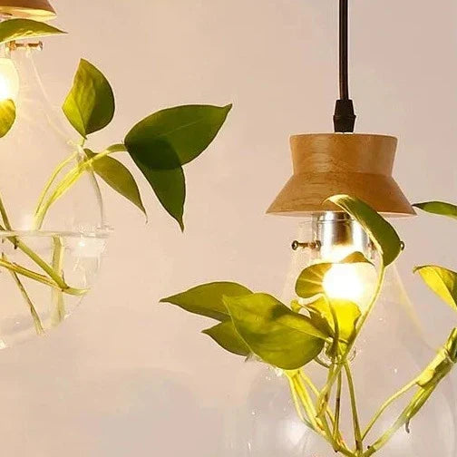 BotanicaGlow – Hanging Glass Planter Pendant Lights