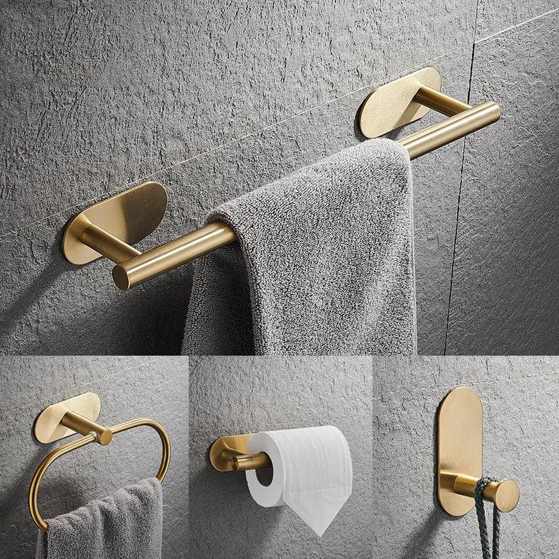 GoldenLuxe - Non-Drilling Bathroom Accessory Set