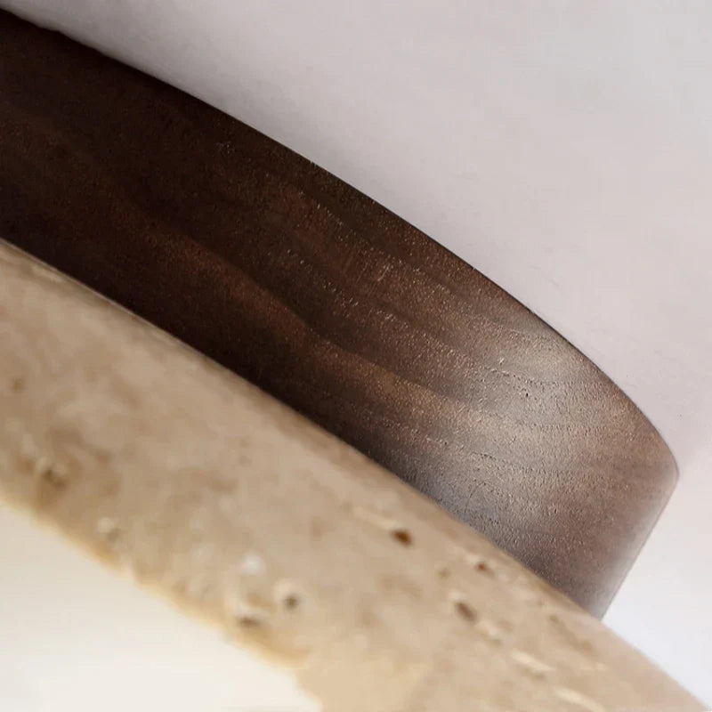 ModernTouch - LumiStone Cement and Wood Ceiling Light