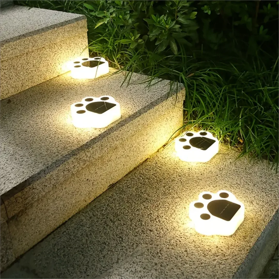 PawGlow - Solar-Powered Paw Print Pathway Lights