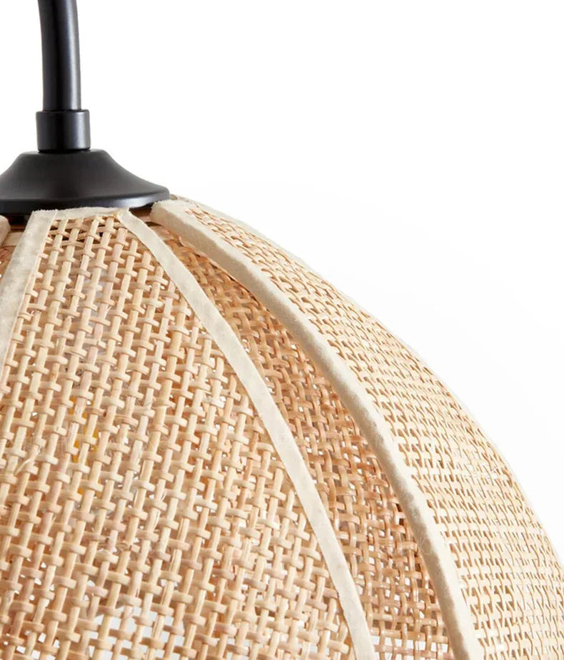 BloomGlow - Boho Rattan Woven Flower Wall Lamp