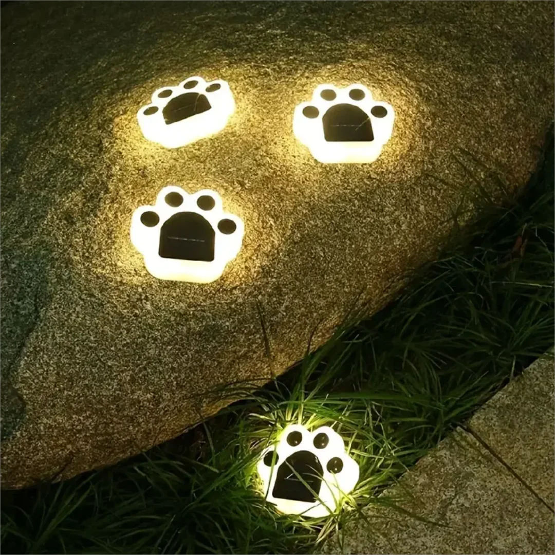 PawGlow - Solar-Powered Paw Print Pathway Lights