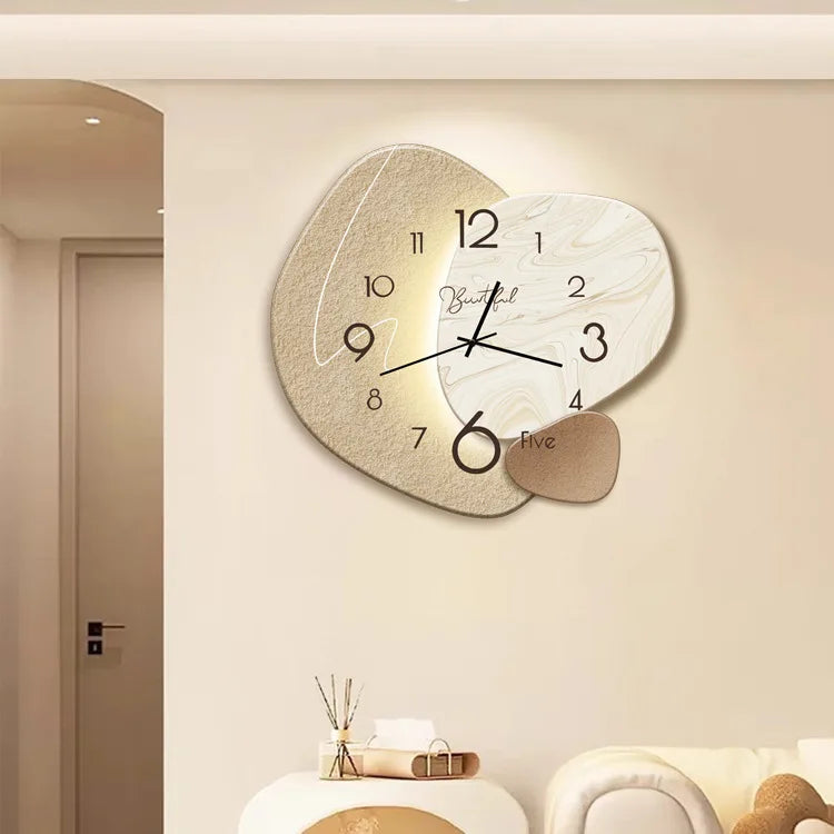 ArtTime – Modern Abstract Wall Clock with Marble Accent
