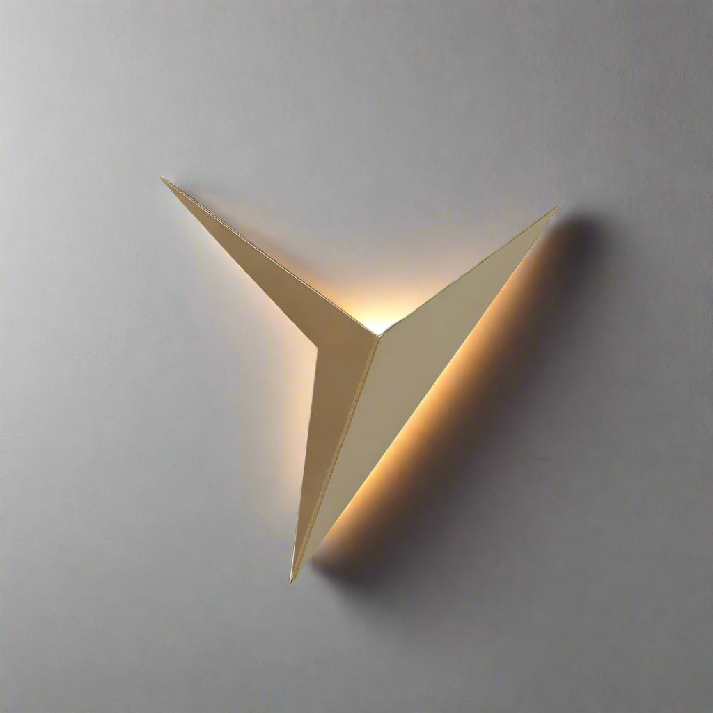 GeoGlow - Modern Triangular Wall Sconces with Sculptural Design