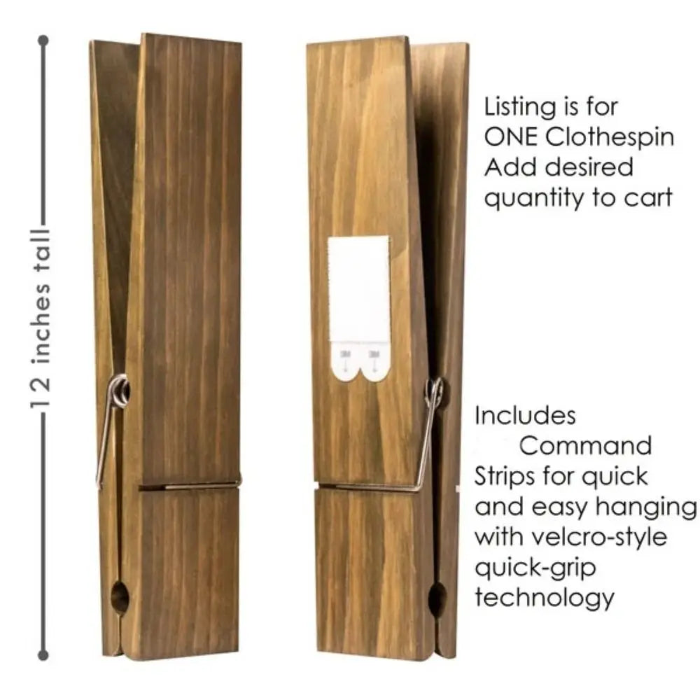 GripClasp Wooden Clothespin Towel Holder
