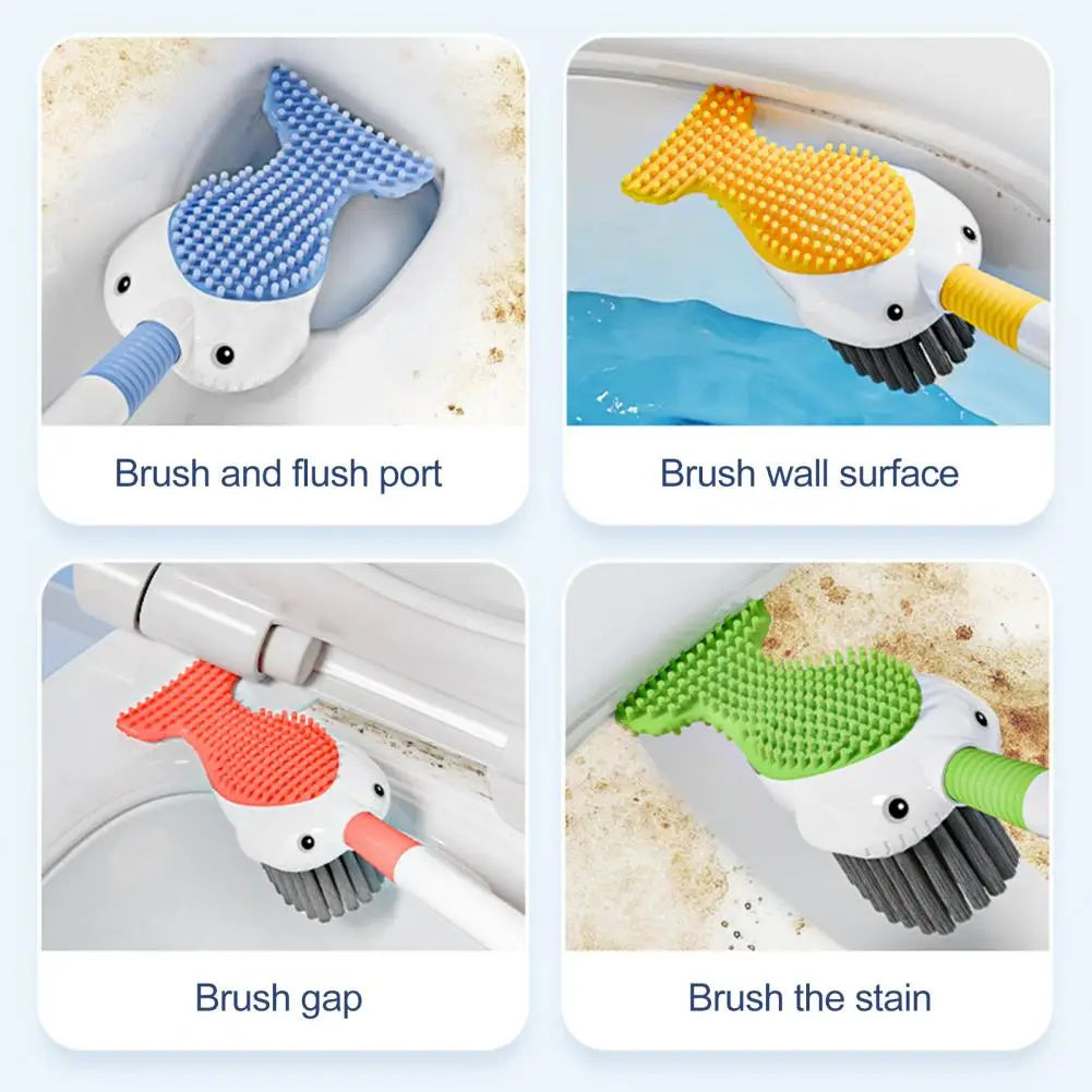 AquaScrub - Fish-Shaped Toilet Brush with Hygienic Holder