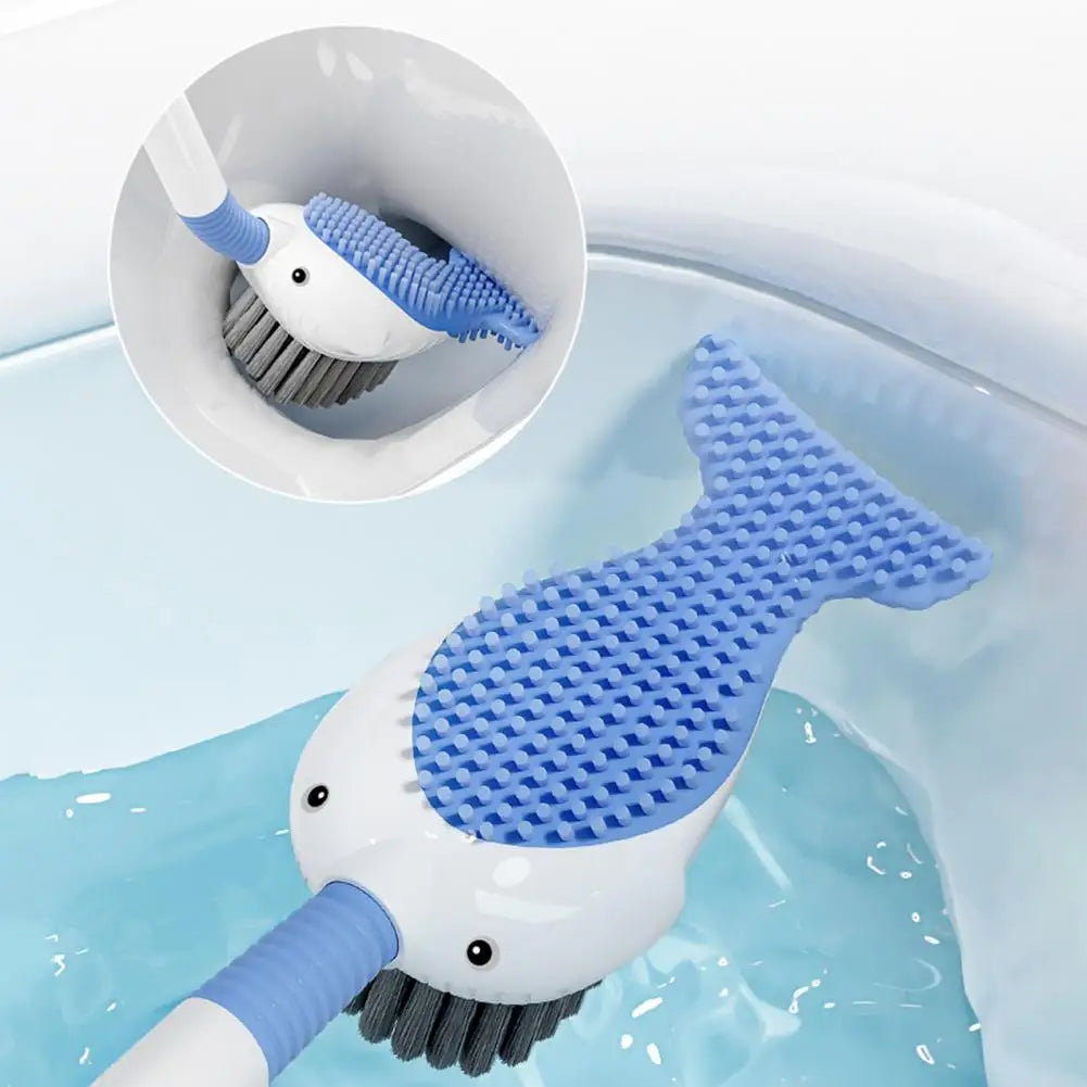 AquaScrub - Fish-Shaped Toilet Brush with Hygienic Holder