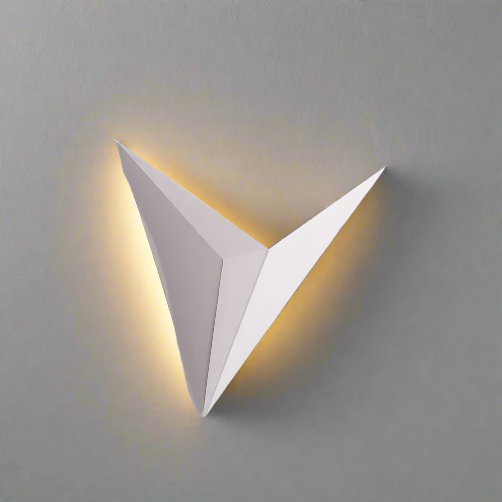 GeoGlow - Modern Triangular Wall Sconces with Sculptural Design