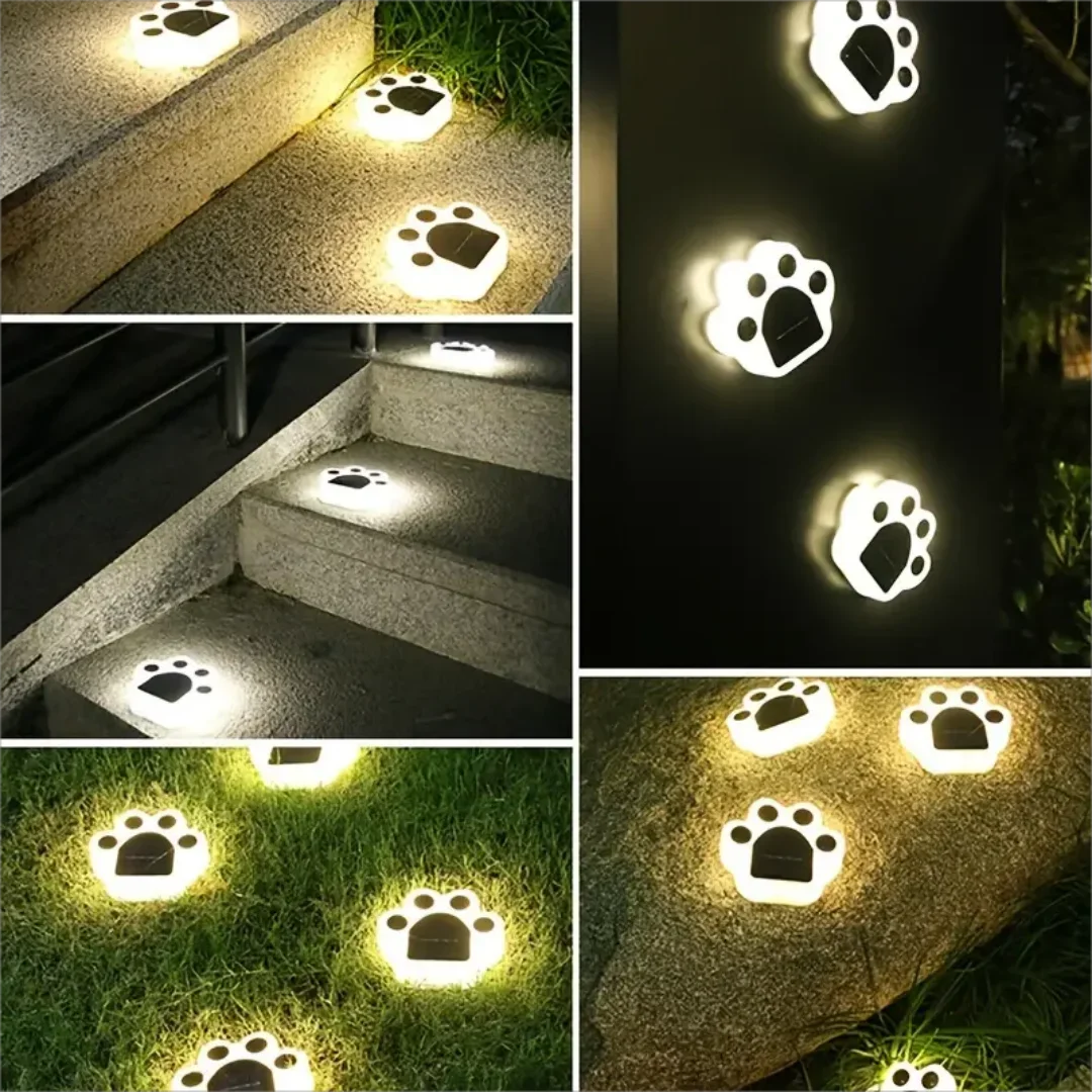 PawGlow - Solar-Powered Paw Print Pathway Lights