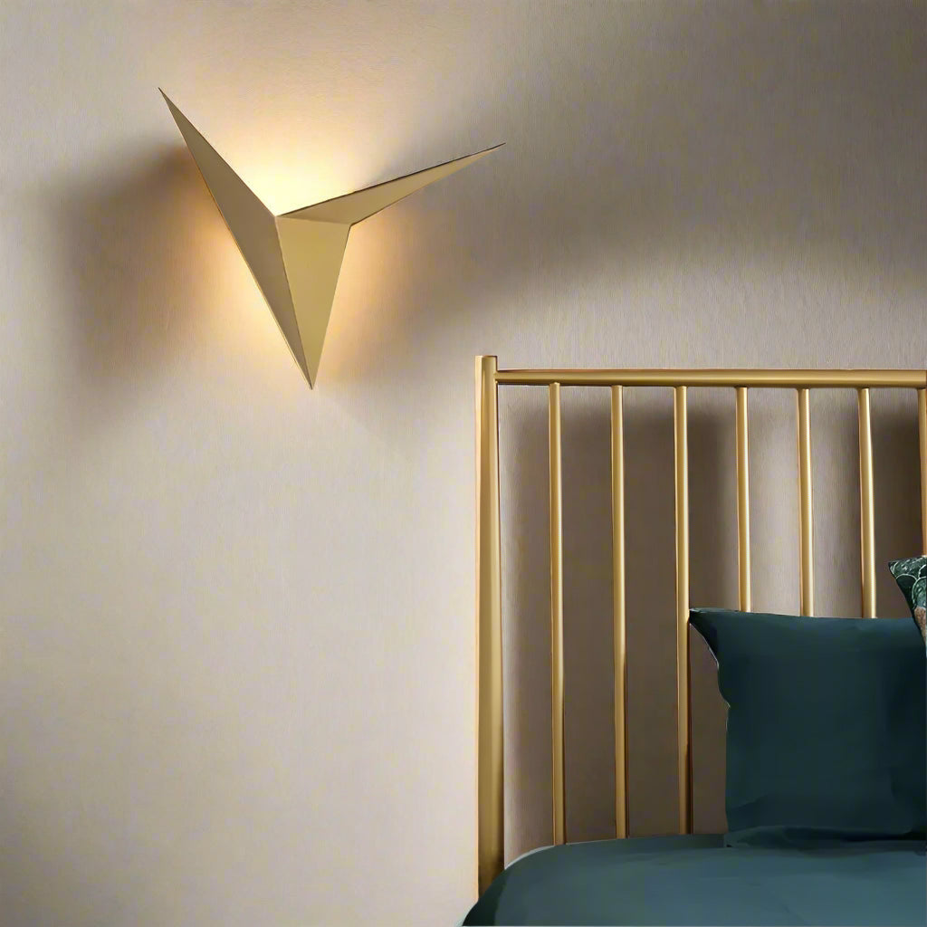 GeoGlow - Modern Triangular Wall Sconces with Sculptural Design