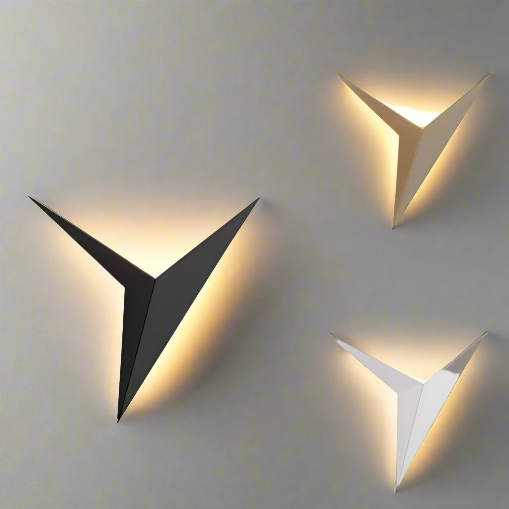 GeoGlow - Modern Triangular Wall Sconces with Sculptural Design