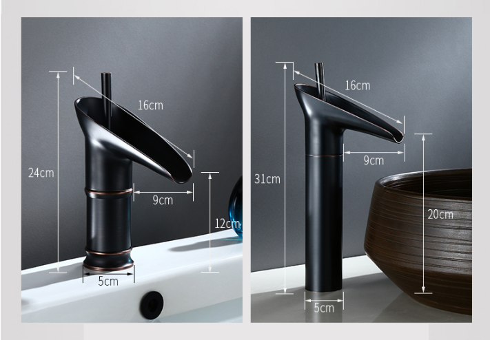 AquaFalls Vintage Waterfall Bathroom Faucet