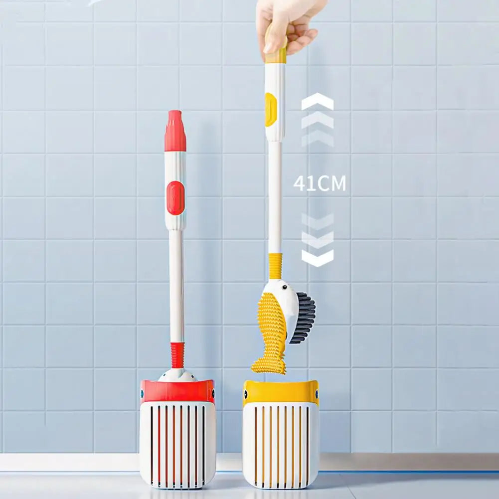 AquaScrub - Fish-Shaped Toilet Brush with Hygienic Holder